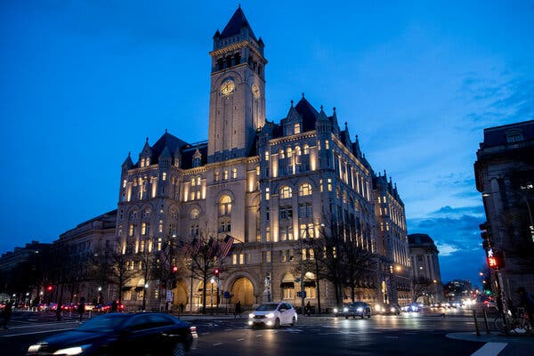 President Trump plans to host his election night party at his own hotel in the nation’s capital despite the district’s limits on large gatherings.