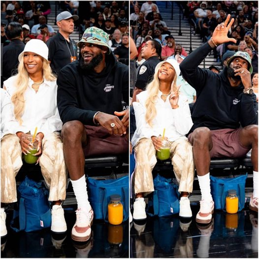 In Photos: LeBron James & Savannah James spotted courtside with Damian ...