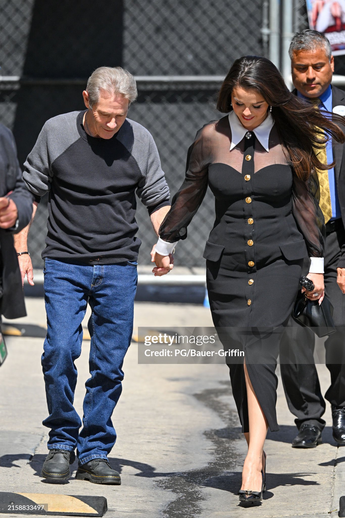 Selena Gomez Holds Hands With Grandfather While Arriving at ‘Jimmy ...