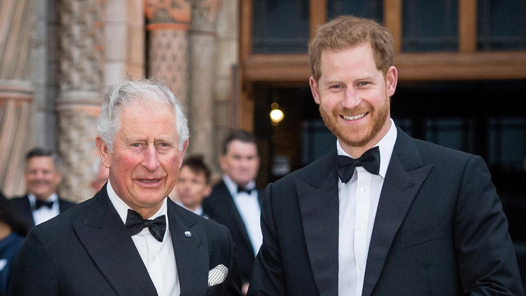 In February, Prince Harry flew to the U.K. to visit his father, King Charles III, after the monarch's cancer diagnosis. Getty Images